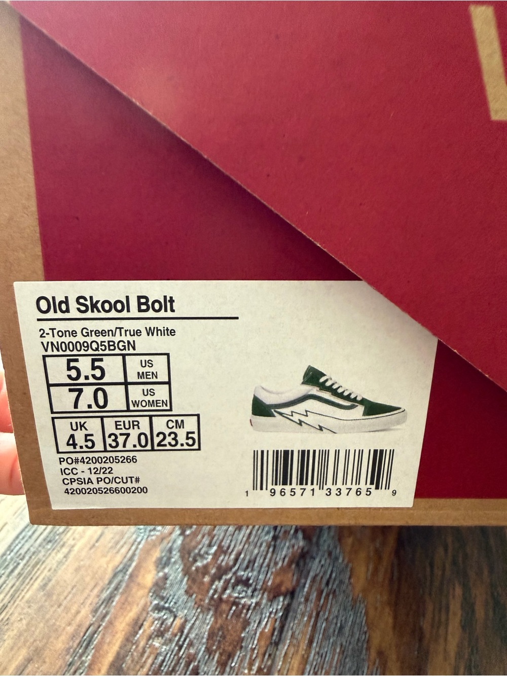 Vans Old Skool Bolt Green White - Picture 4 of 4